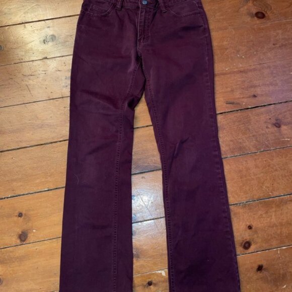 Gap Boot Cut Straight Leg Burgundy Pants - Picture 4 of 10